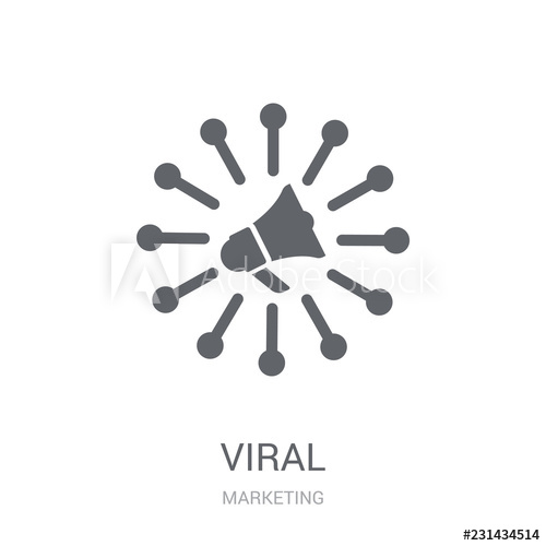 500x500 Viral Icon Trendy Viral Logo Concept On White Background
