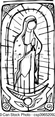 221x470 Virgen Maria, Guadalupe Virgen, O, Guadalupe, Vector