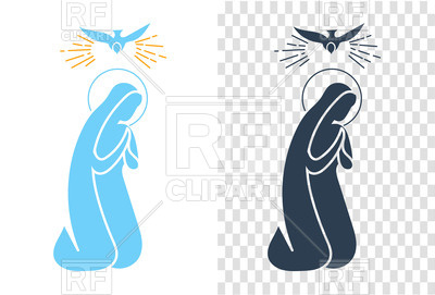 Annunciation Virgin Mary Silhouette Vector Image Of Objects 400x271 Annunciation Virgin Mary Silhouette Vector Image Of Objects
