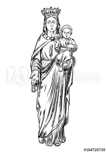 Virgin Mary Vector at Vectorified.com | Collection of Virgin Mary ...