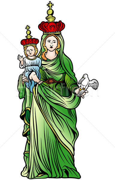 Virgin Mary Vector Illustration Roman Dekan 384x600 Virgin Mary Vector Illustration Roman Dekan
