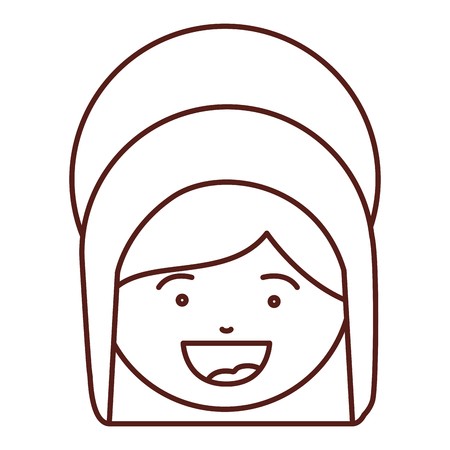 Brown Silhouette Of Face Saint Virgin Mary Vector Illustration 450x450 Brown Silhouette Of Face Saint Virgin Mary Vector Illustration