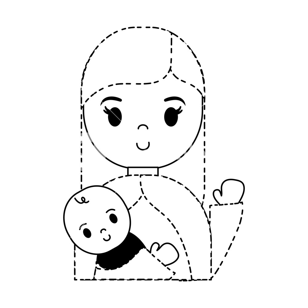 Cartoon Virgin Mary And Baby Jesus Icon Over White Background 1000x1000 Cartoon Virgin Mary And Baby Jesus Icon Over White Background