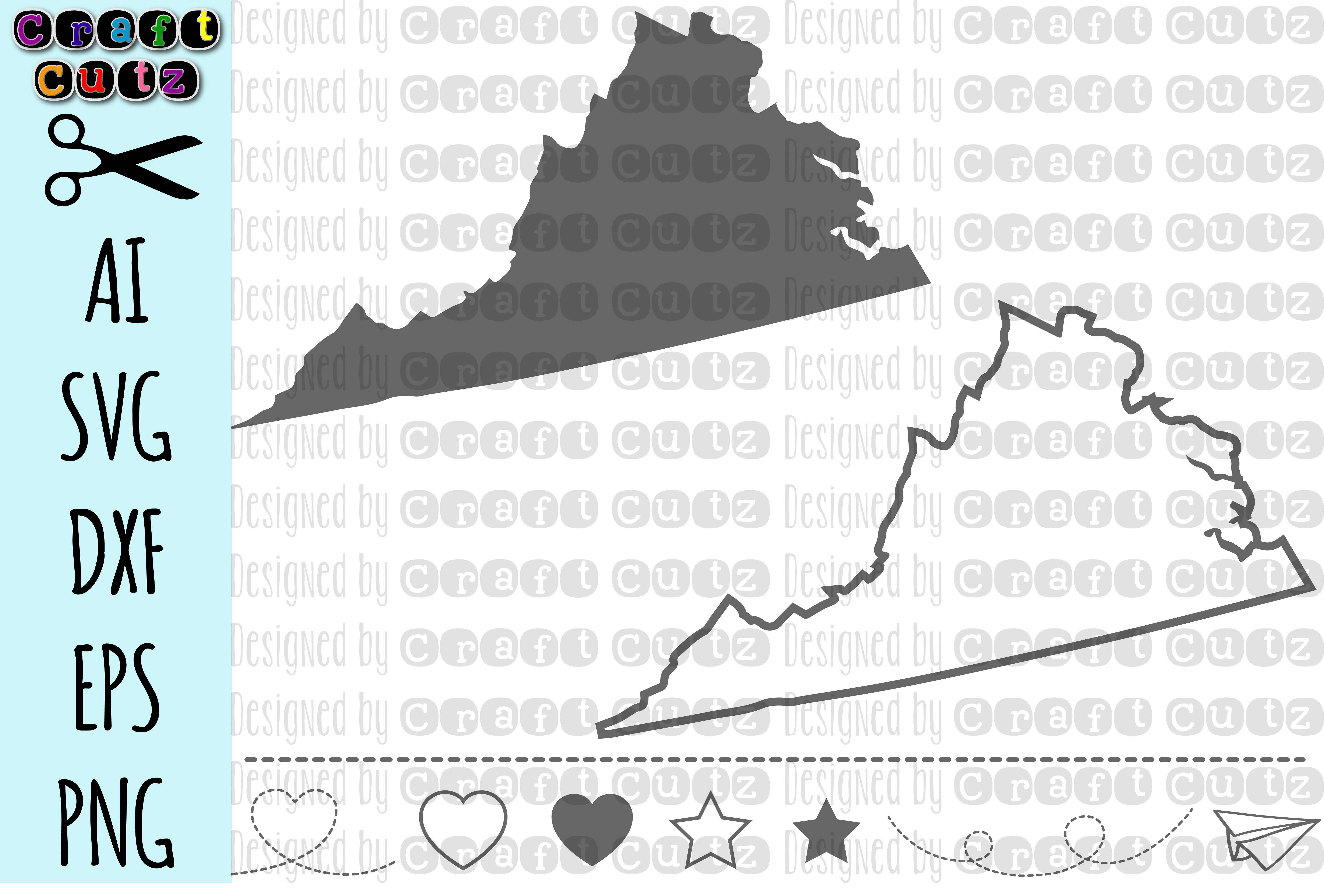 6246x4228 Virginia State Files, Virginia Vector, United States