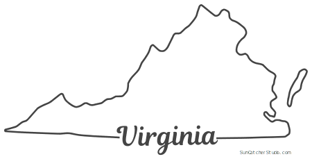 Virginia Outline Vector At Vectorified Com Collection Of Virginia   Virginia Outline Vector 16 