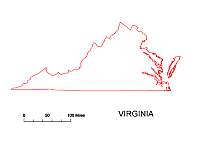 202x142 Virginia State Free Outline Map Lossless Scalable Pdf Map