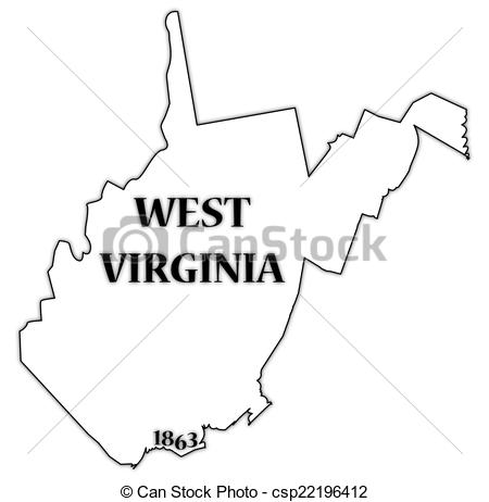450x462 West Virginia State And Date A West Virginia State Outline