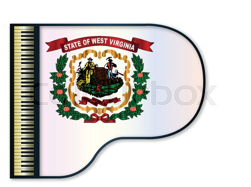 800x597 The West Virginia State Flag Set Into Stock Vector Colourbox