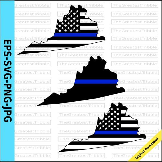 570x569 Thin Blue Line Virginia Usa Flag Thin Blue Line Flag Png