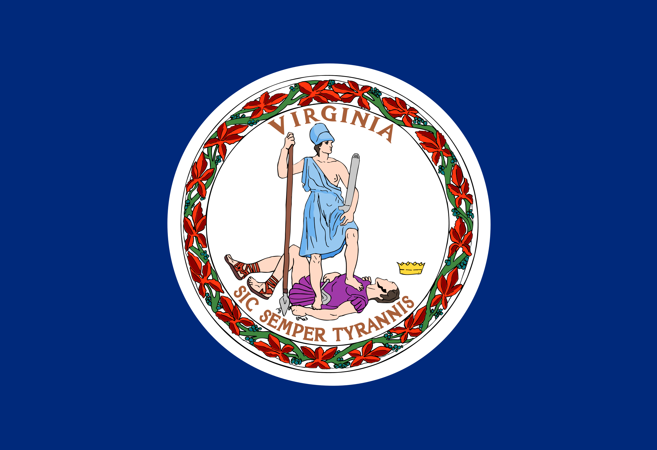 2200x1508 Virginia State Flag Png Vector