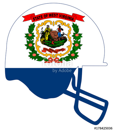 437x500 West Virginia State Flag Football Helmet Stock Image And Royalty