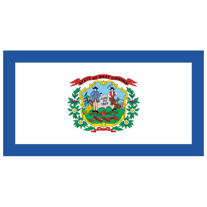 660x660 West Virginia Vector Flag