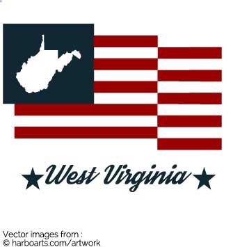 335x355 Download West Virignia Bumper Sticker Flag