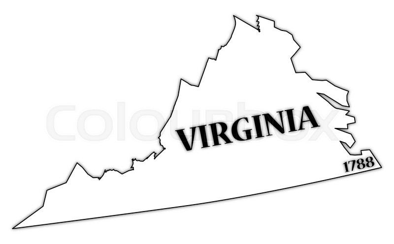 A Virginia State Outline With The Date Stock Vector Colourbox 800x496 A Virginia State Outline With The Date Stock Vector Colourbox
