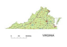 Preview Of Virginia State Vector Road Map 255x181 Preview Of Virginia State Vector Road Map
