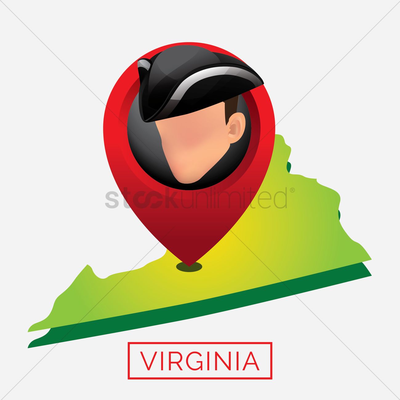 Map Of Virginia State Vector Image 1300x1300 Map Of Virginia State Vector Image