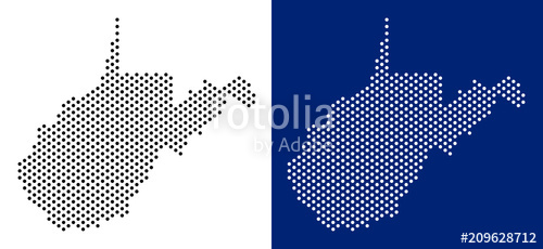 Pixel West Virginia State Map Vector Geographic Map On White 500x230 Pixel West Virginia State Map Vector Geographic Map On White