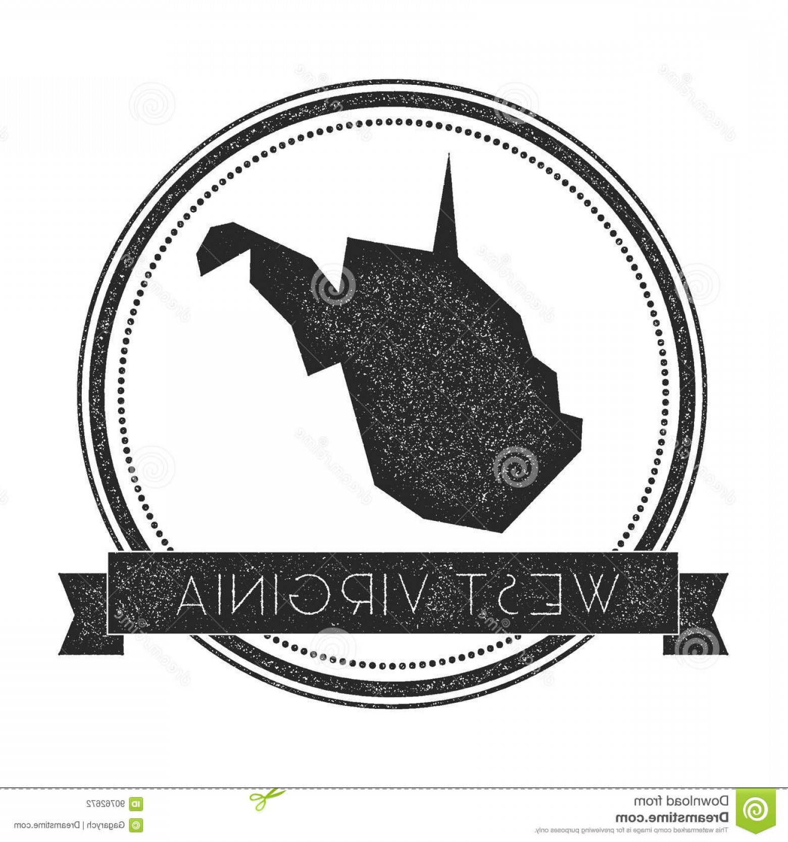 1560x1668 Stock Illustration West Virginia Vector Map Stamp Retro Distressed