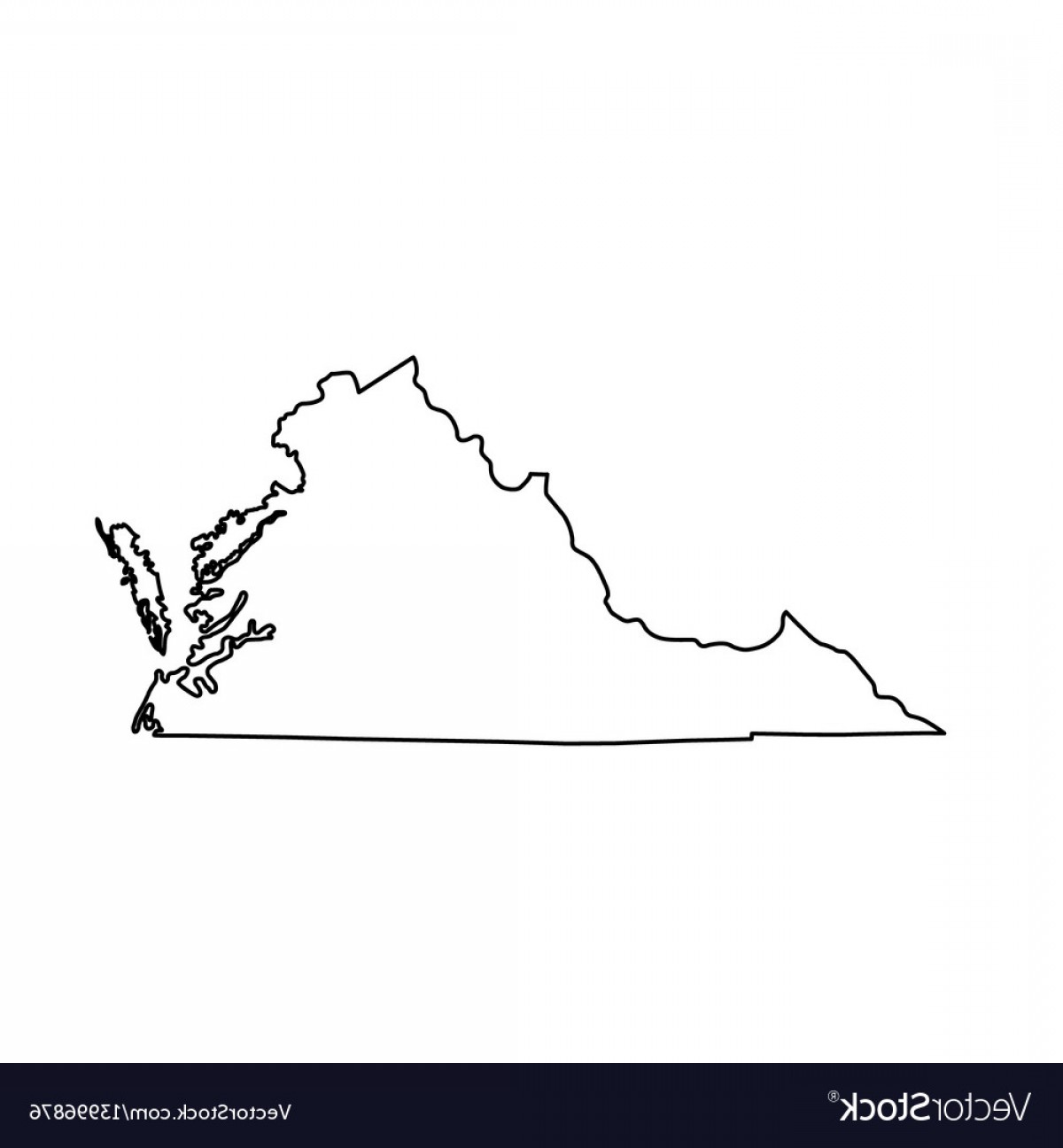 1200x1296 Virginia State Outline Vector Catchsplace