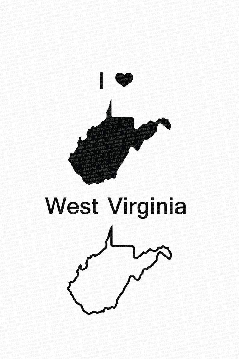 794x1191 West Virginia Vector State Clipart West Virginia Clip Art Etsy