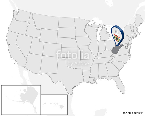 500x400 Location Map Of State West Virginia On Map Usa State West