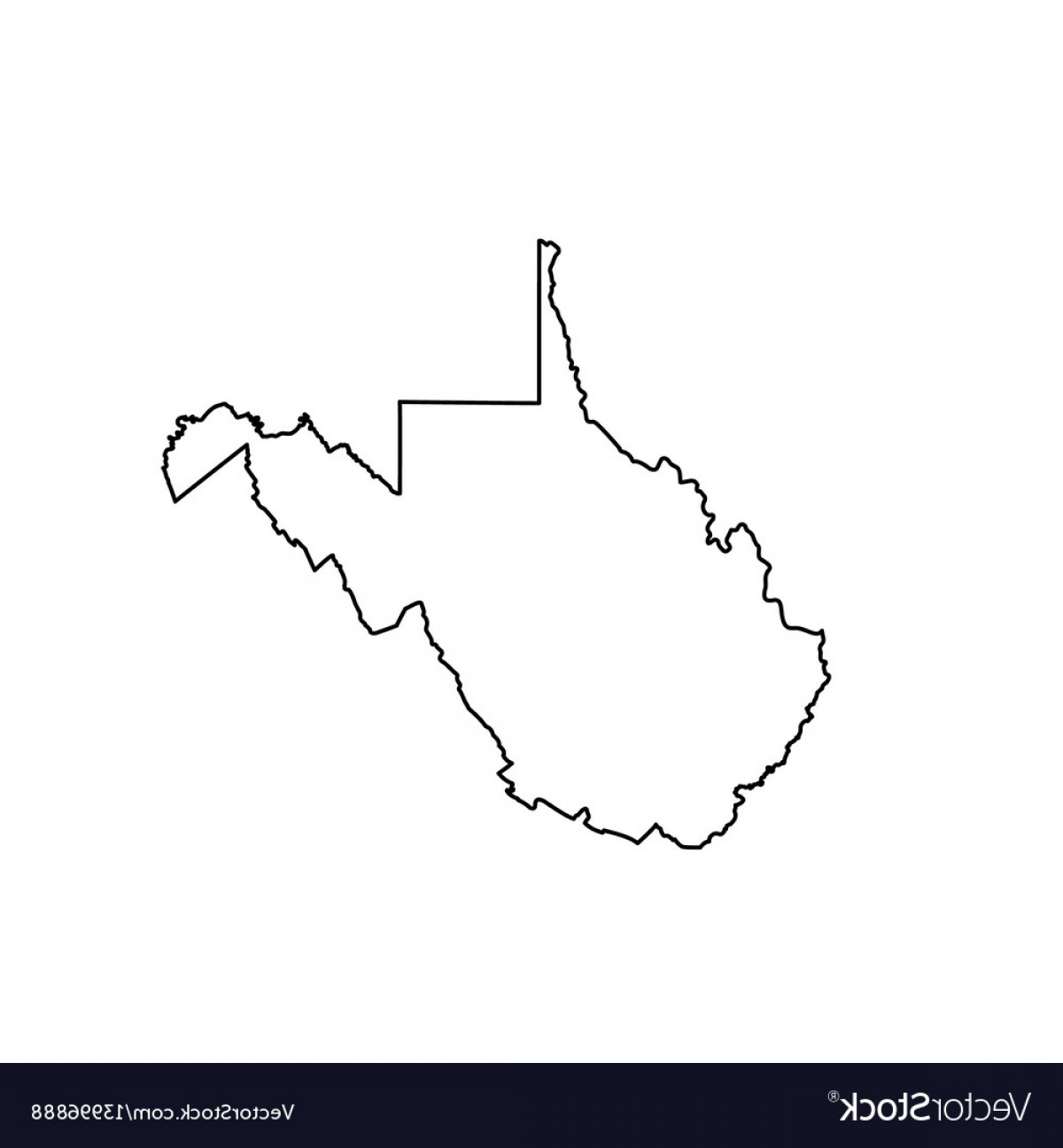 1200x1296 Map Of The Us State Of West Virginia Vector Newwaysys