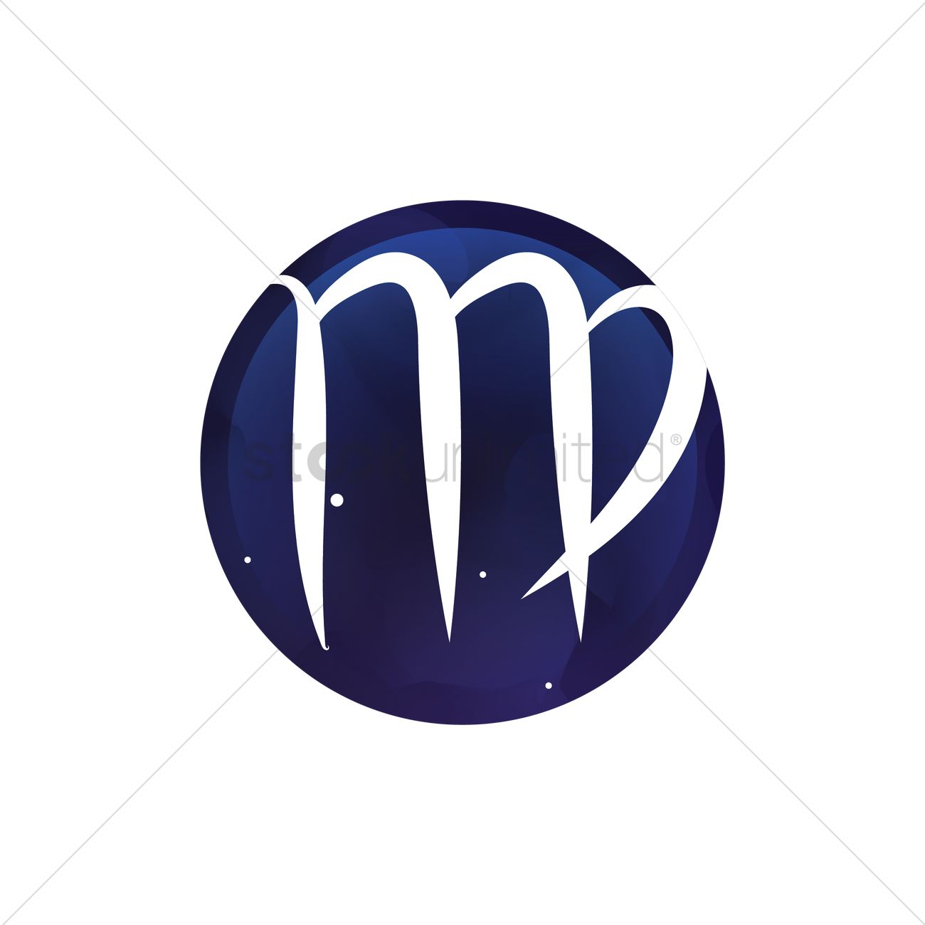 1300x1300 Virgo Symbol Vector Image