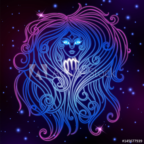 500x500 Virgo Zodiac Sign, Horoscope Symbol, Vector Illustration