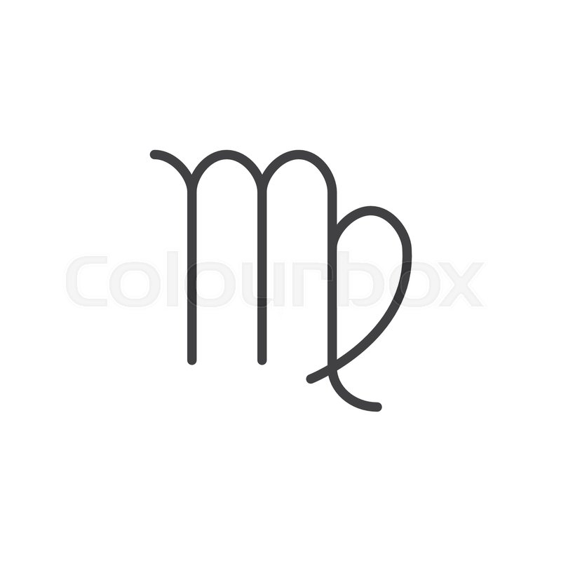 800x800 Virgo Zodiac Sign Line Icon, Outline Stock Vector Colourbox