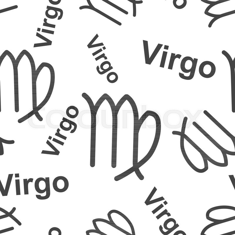 800x800 Virgo Zodiac Sign Seamless Pattern Stock Vector Colourbox