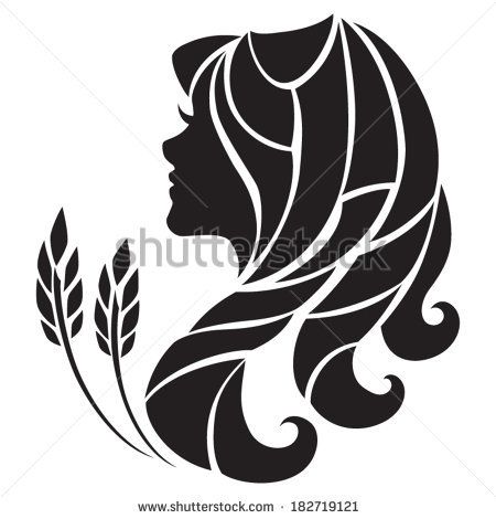 450x470 Virgo Zodiac Sign Isolated On White Background Vector