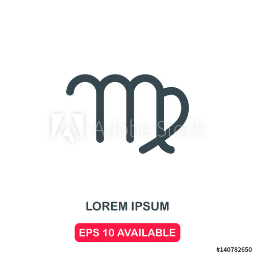 500x500 Zodiac Virgo Symbol Icon Vector