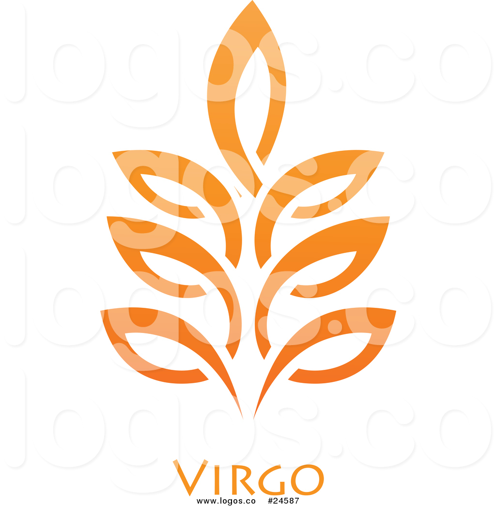1024x1044 Royalty Free Vector Logo Of A Orange Astrology Virgo Zodiac Star