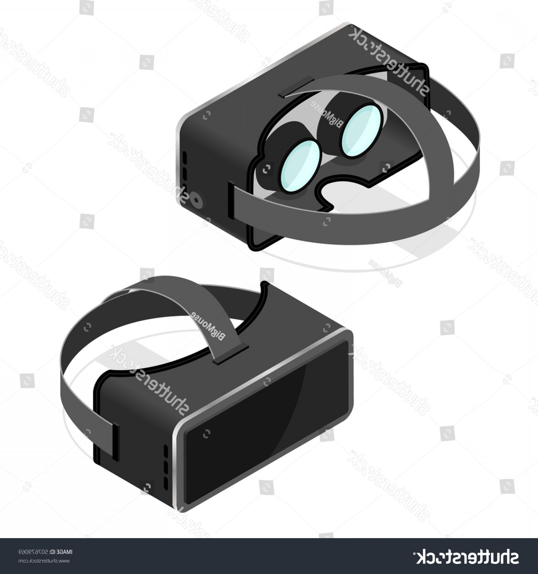 1800x1920 Virtual Reality Glasses Isometric View Set Cqrecords