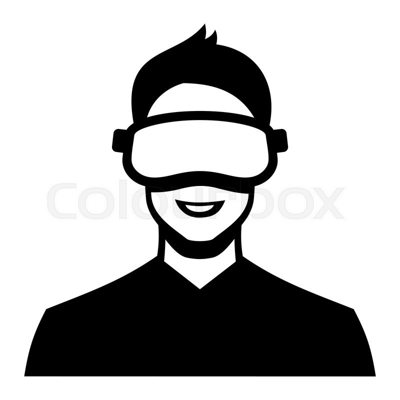 800x800 Virtual Reality Headset Icon On White Stock Vector Colourbox