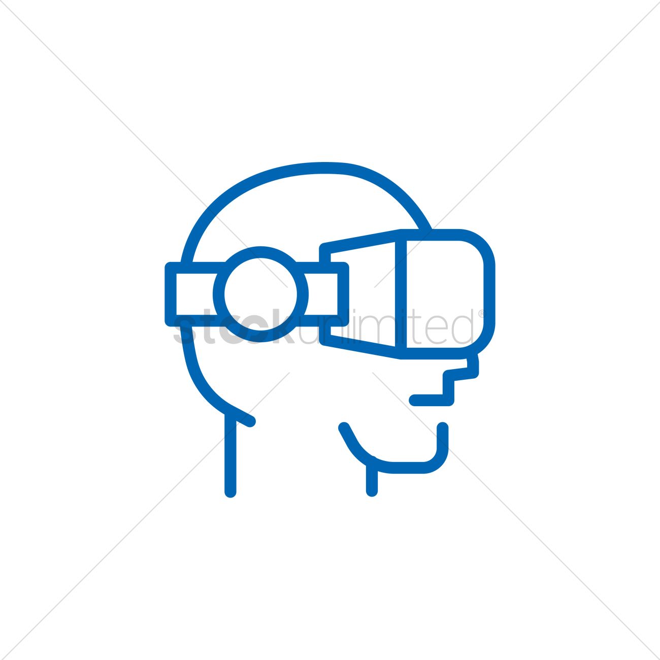 1300x1300 Virtual Reality Headset Vector Image