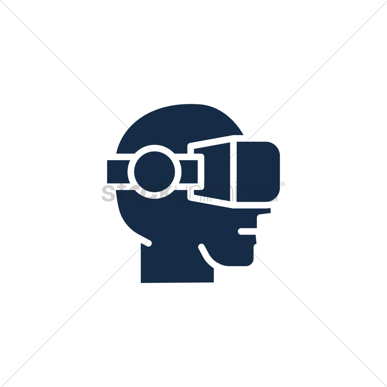 1300x1300 Virtual Reality Headset Vector Image