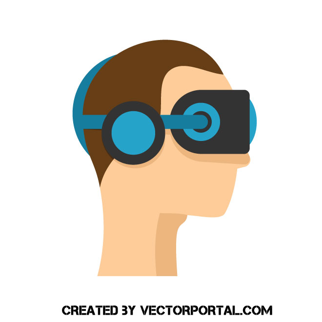 660x660 Virtual Reality Headset Vector Image