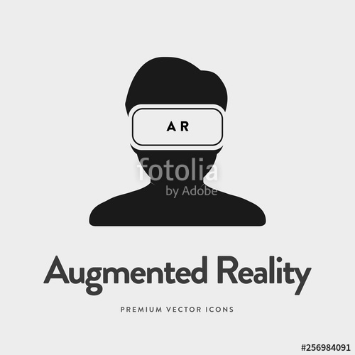 500x500 Augmented Reality Flat Vector Icon Augmented Reality Ar Concept