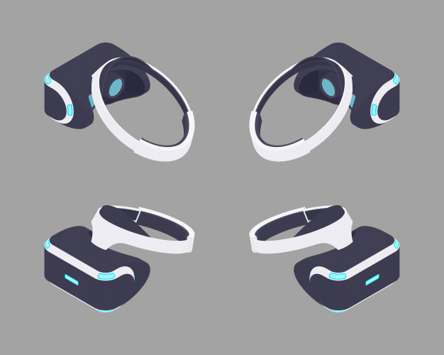 626x500 Isometric Virtual Reality Headset Vector Premium Download
