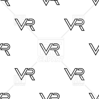 400x400 Seamless Pattern With Vr Letters