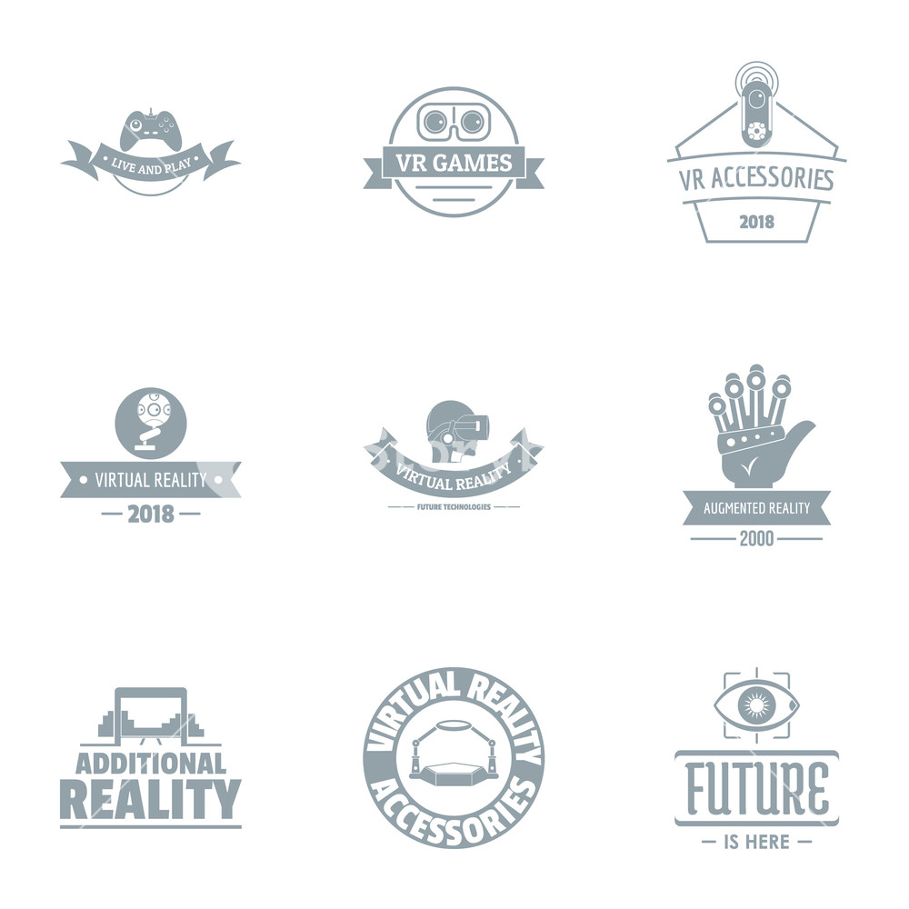 1000x1000 Virtual Reality Logo Set Simple Set Of Virtual Reality Vector