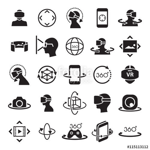 500x500 Virtual Realityicon And Symbol Stock Image And Royalty Free