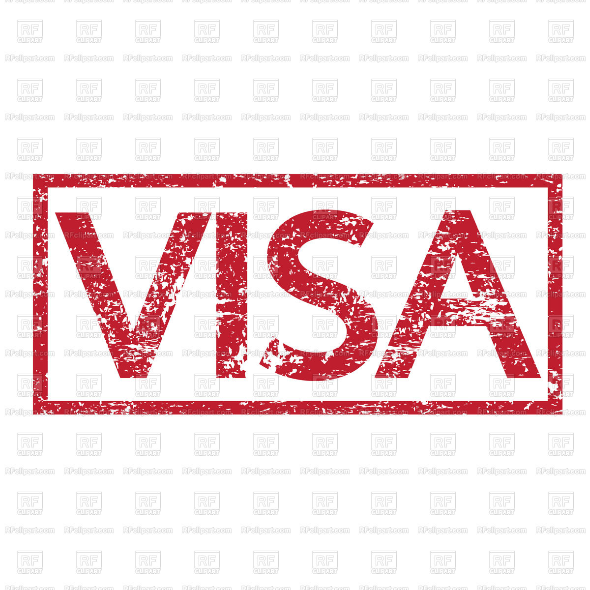 1200x1200 Stamp Text Visa Vector Image Of Fonts Type Tumdee