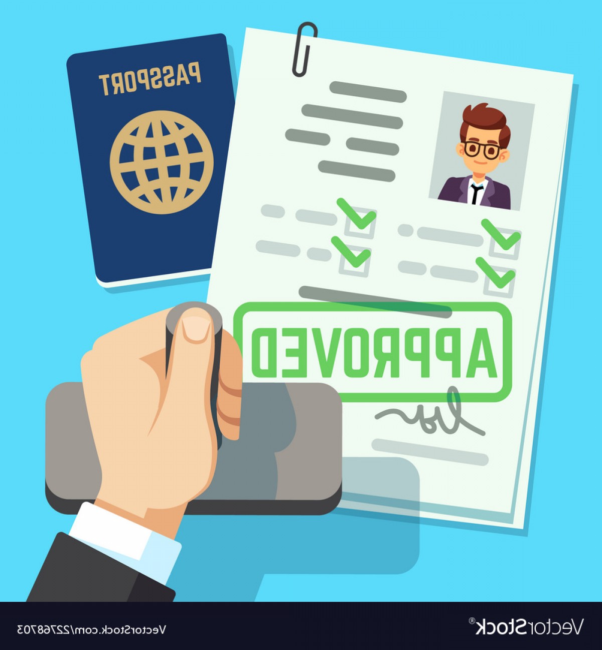 1200x1296 Visa Concept Passport Or Visa Application Travel Vector Studiogrfx