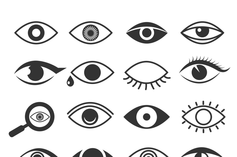 800x533 Eyes Eye Vision Vector Icons Set