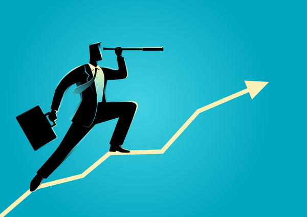 600x424 Businessman Silhouette Telescope Vision Vector Free Download