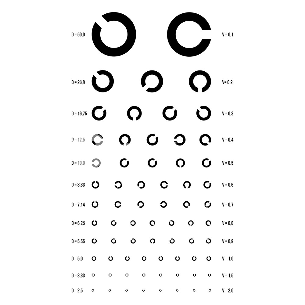 1000x1000 Eye Test Chart Vector Rings Chart Vision Exam Optometrist Check