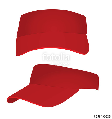 472x500 Red Visor Cap Vector Illustration Stock Image And Royalty Free