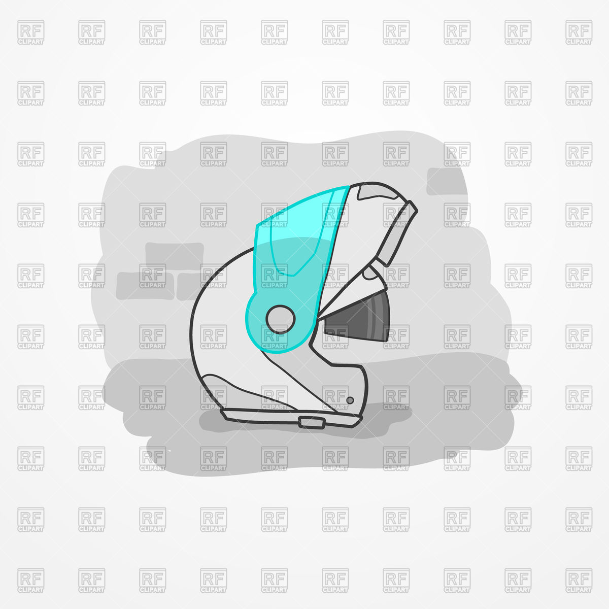 1200x1200 Typical Motorcycle Flip Up Helmet With Sun Visor Vector Image